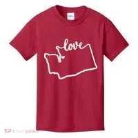 I Love Washington State Kids T-Shirt thumb 0