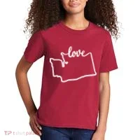 I Love Washington State Kids T-Shirt thumb 2
