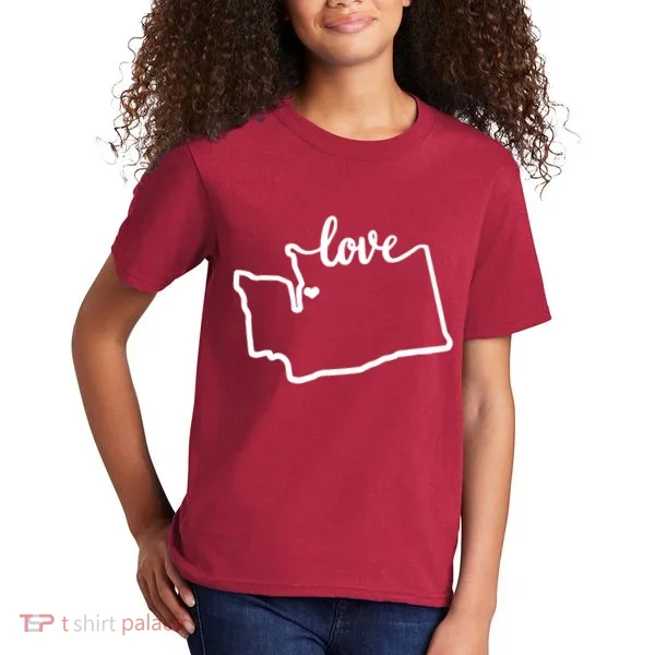 I Love Washington State Kids T-Shirt