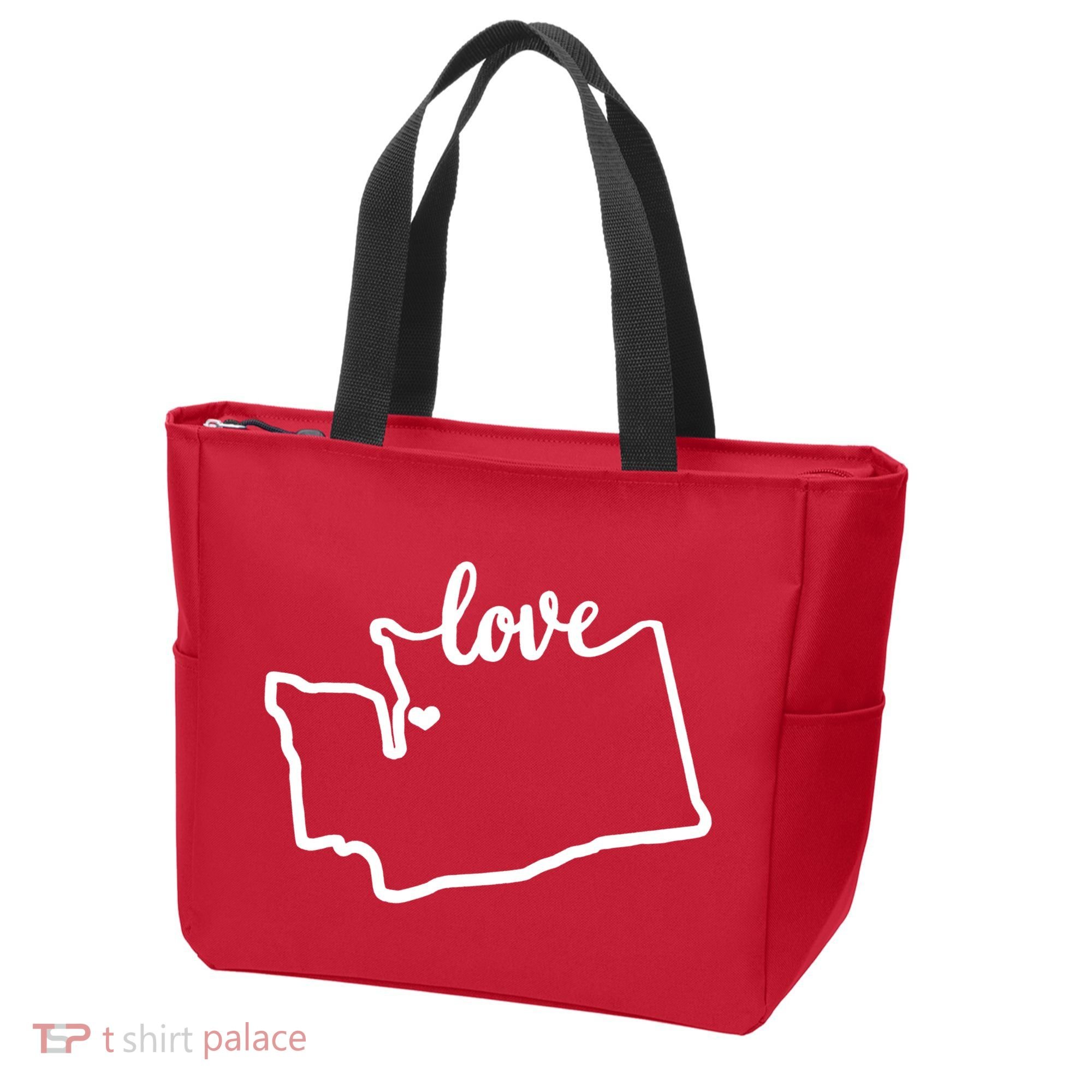 I Love Washington State Tote Bag