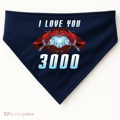 I Love You 3000 Superhero USA-Made Doggie Bandana