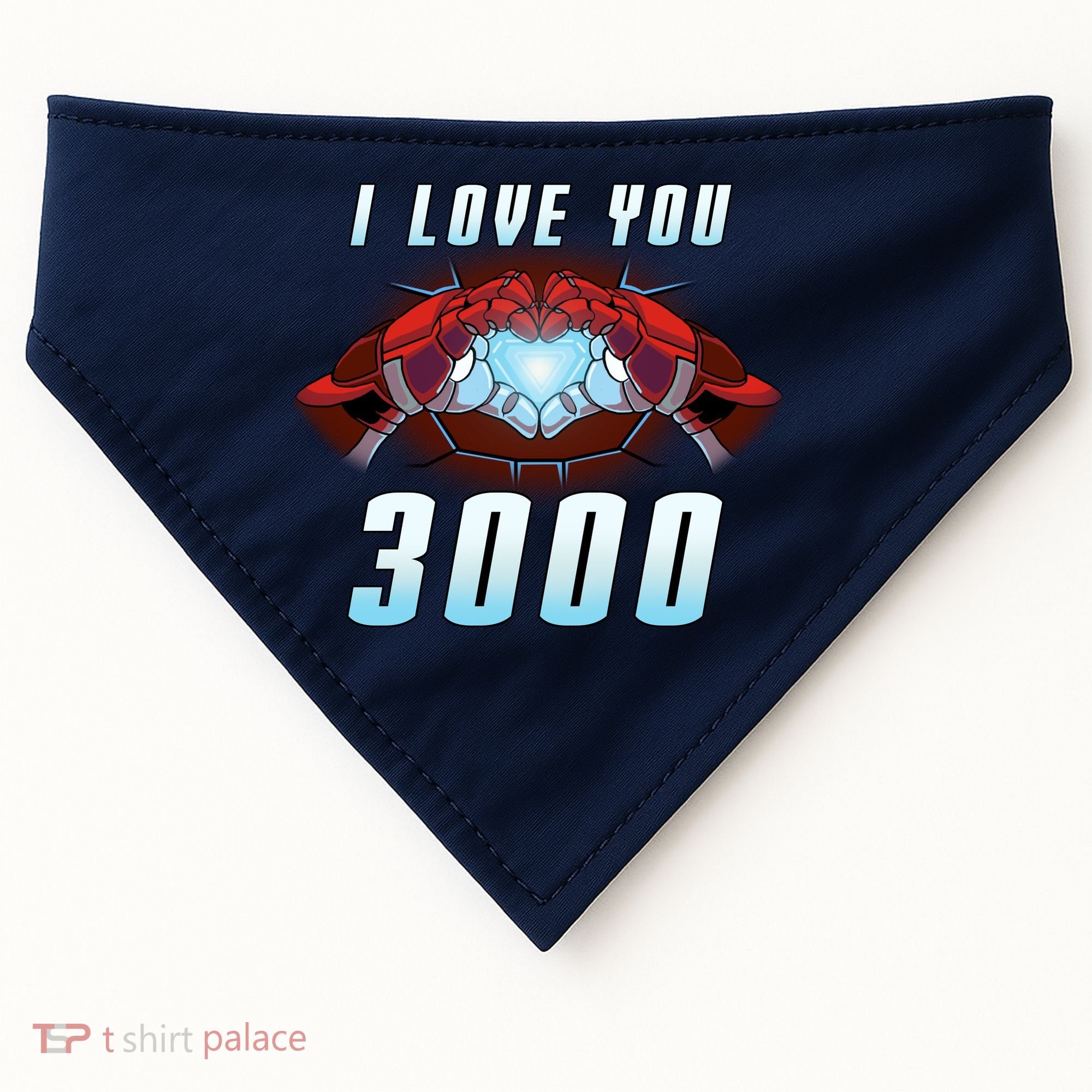 I Love You 3000 Superhero USA-Made Doggie Bandana