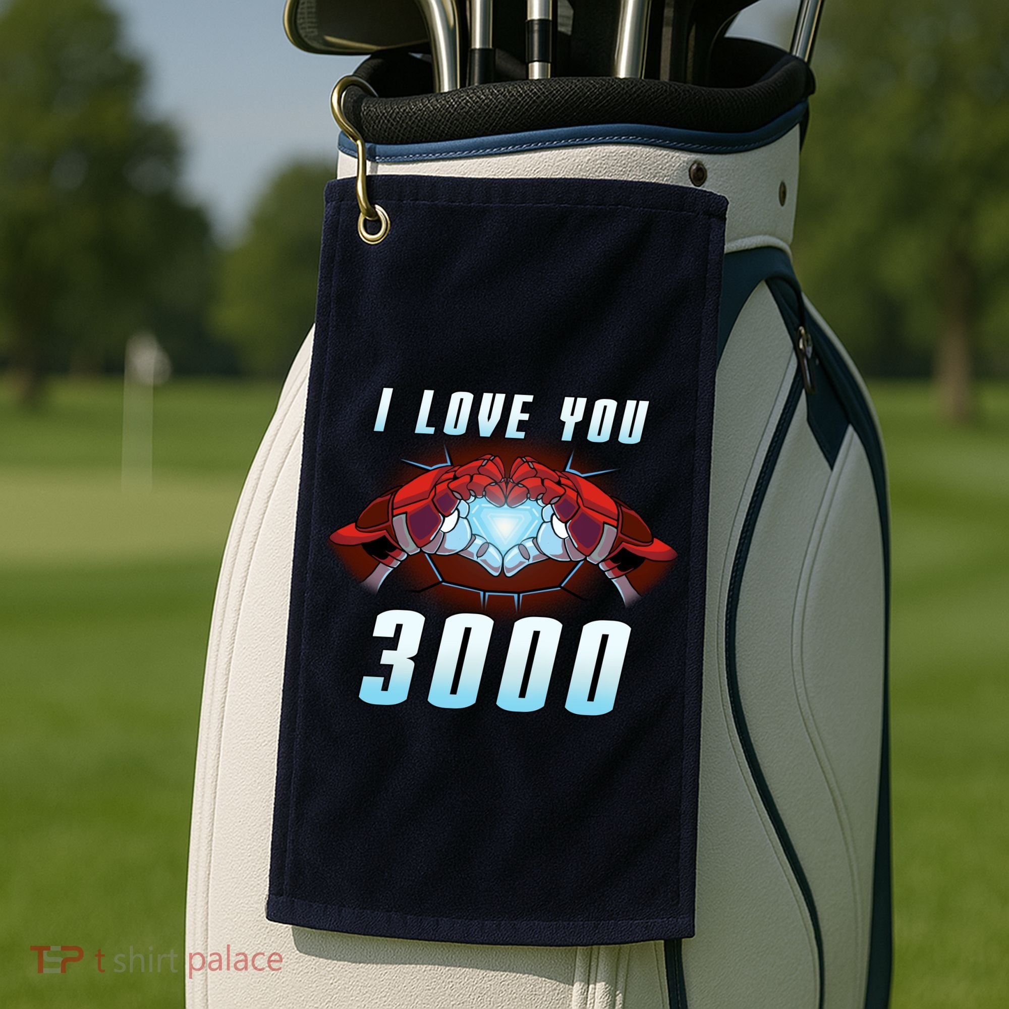 I Love You 3000 Superhero Golf Towel