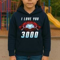 I Love You 3000 Superhero Kids Hoodie thumb 3