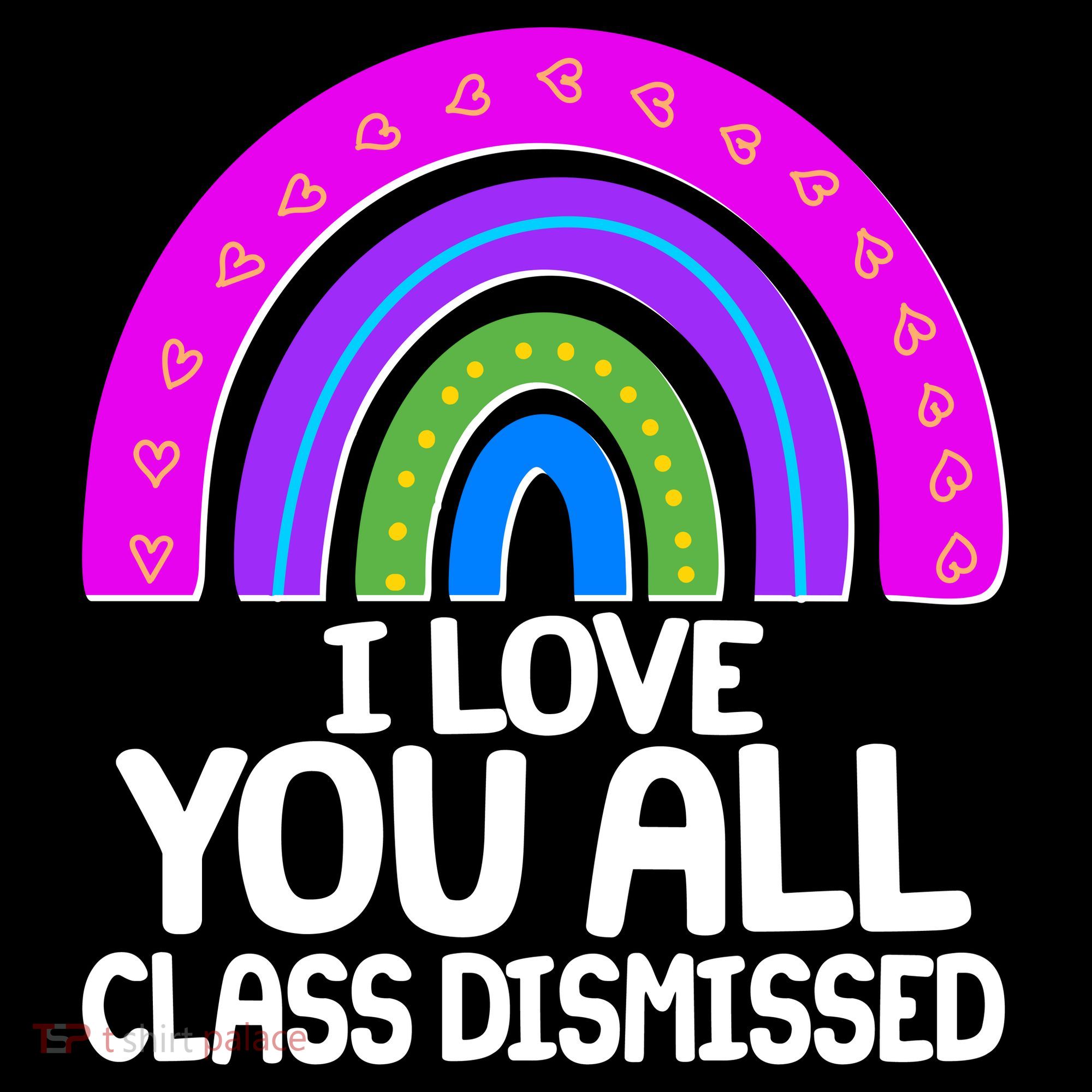 I Love You All Class Dismissed Rainbow Ornament