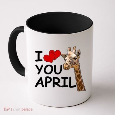 I Love You April The Giraffe Photo Coffee Mug