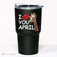 I Love You April The Giraffe Photo Tumbler thumb 0