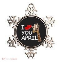 I Love You April The Giraffe Photo Ornament thumb 0