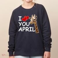 I Love You April The Giraffe Photo Women's Sweatshirt thumb 0