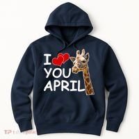 I Love You April The Giraffe Photo Hoodie thumb 0