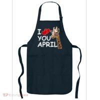 I Love You April The Giraffe Photo Apron thumb 0
