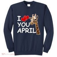 I Love You April The Giraffe Photo Sweatshirt thumb 0