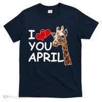 I Love You April The Giraffe Photo T-Shirt thumb 0
