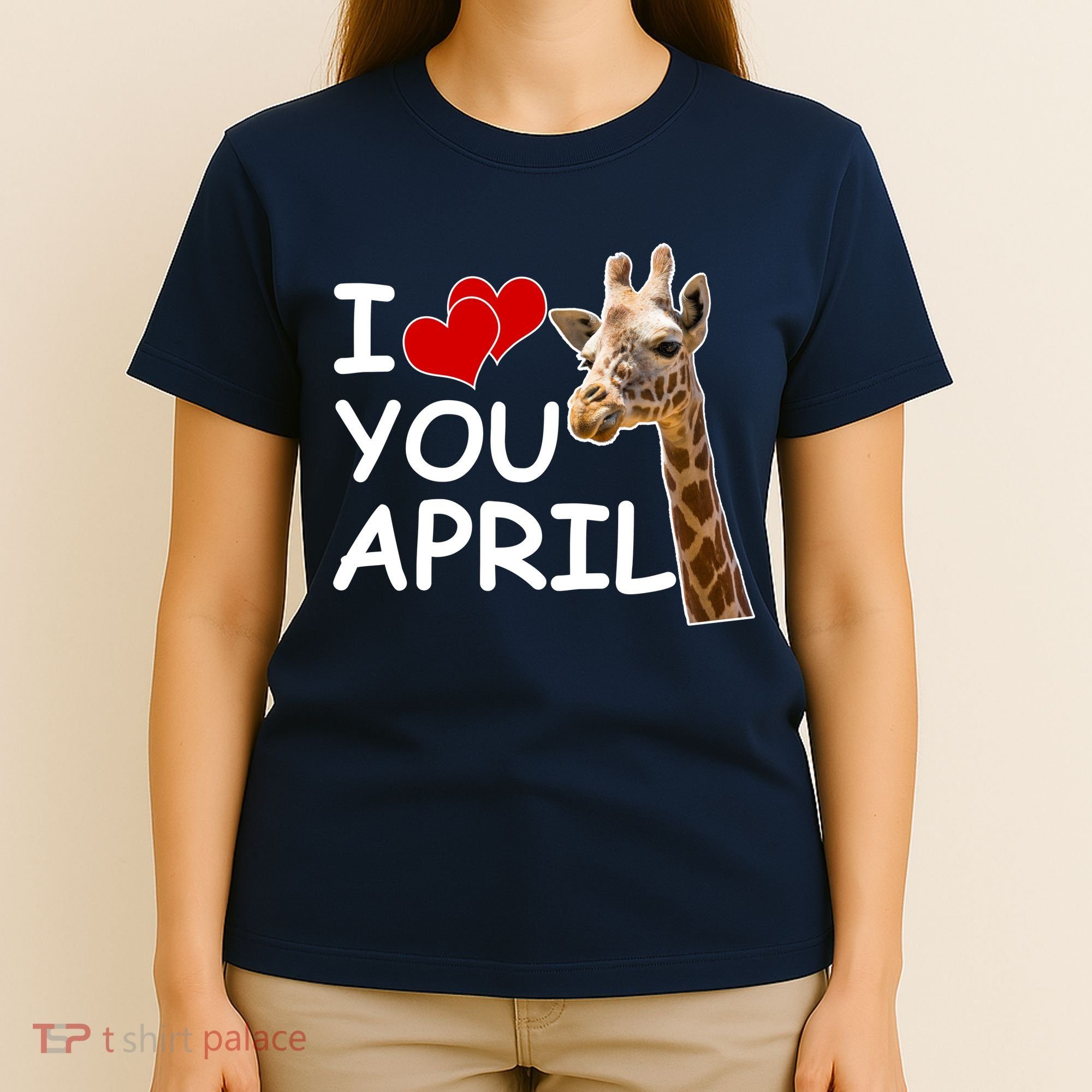I Love You April The Giraffe Photo T-Shirt