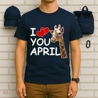 I Love You April The Giraffe Photo T-Shirt thumb 6