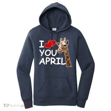 I Love You April The Giraffe Photo Women's Hoodie