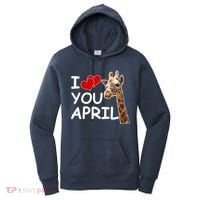 I Love You April The Giraffe Photo Women's Hoodie thumb 0