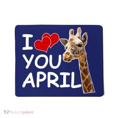 I Love You April The Giraffe Photo Mousepad