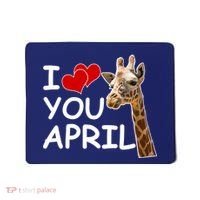 I Love You April The Giraffe Photo Mousepad thumb 0