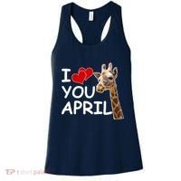 I Love You April The Giraffe Photo Women's Tank Top thumb 0
