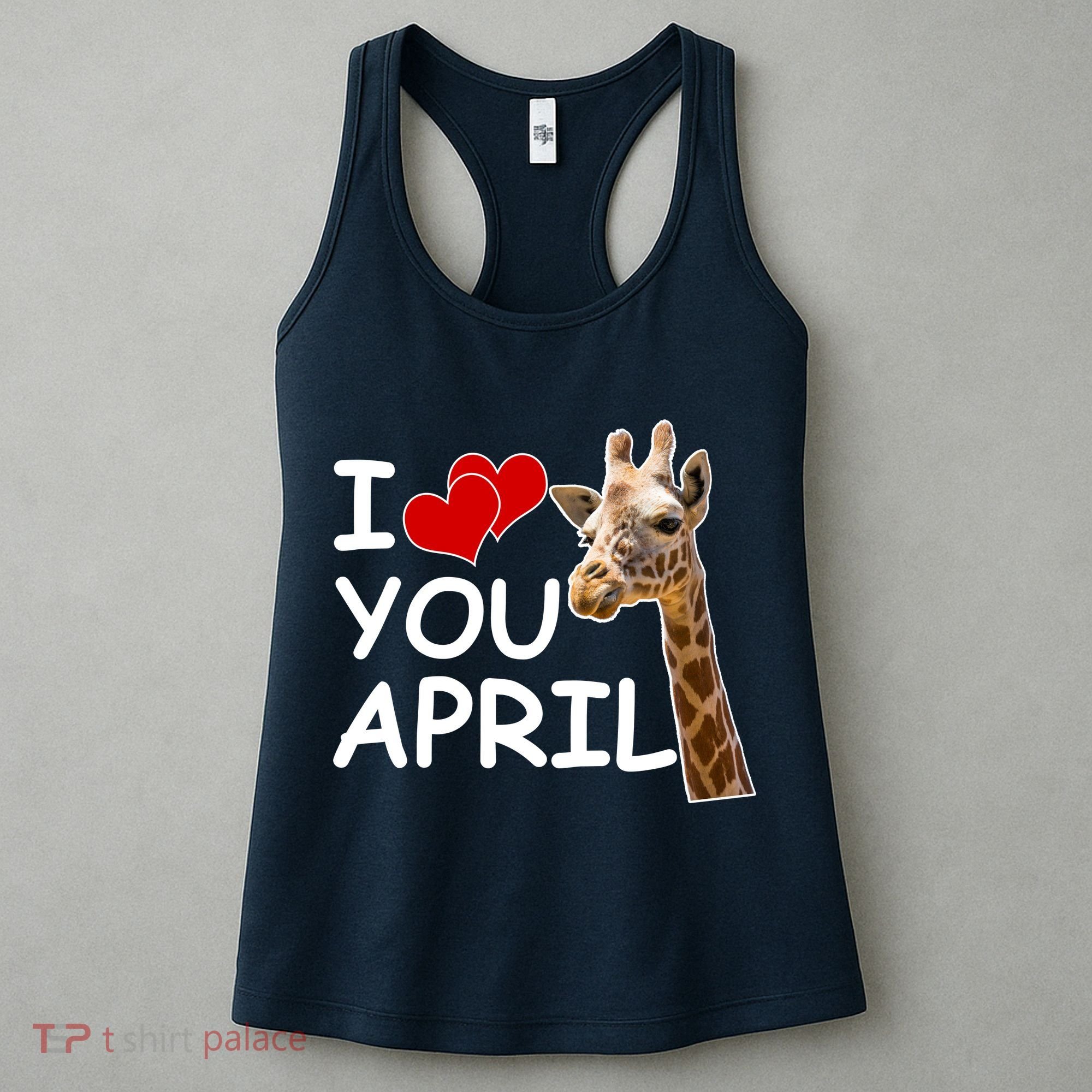 I Love You April The Giraffe Photo Women's Tank Top