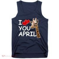 I Love You April The Giraffe Photo Tank Top thumb 0
