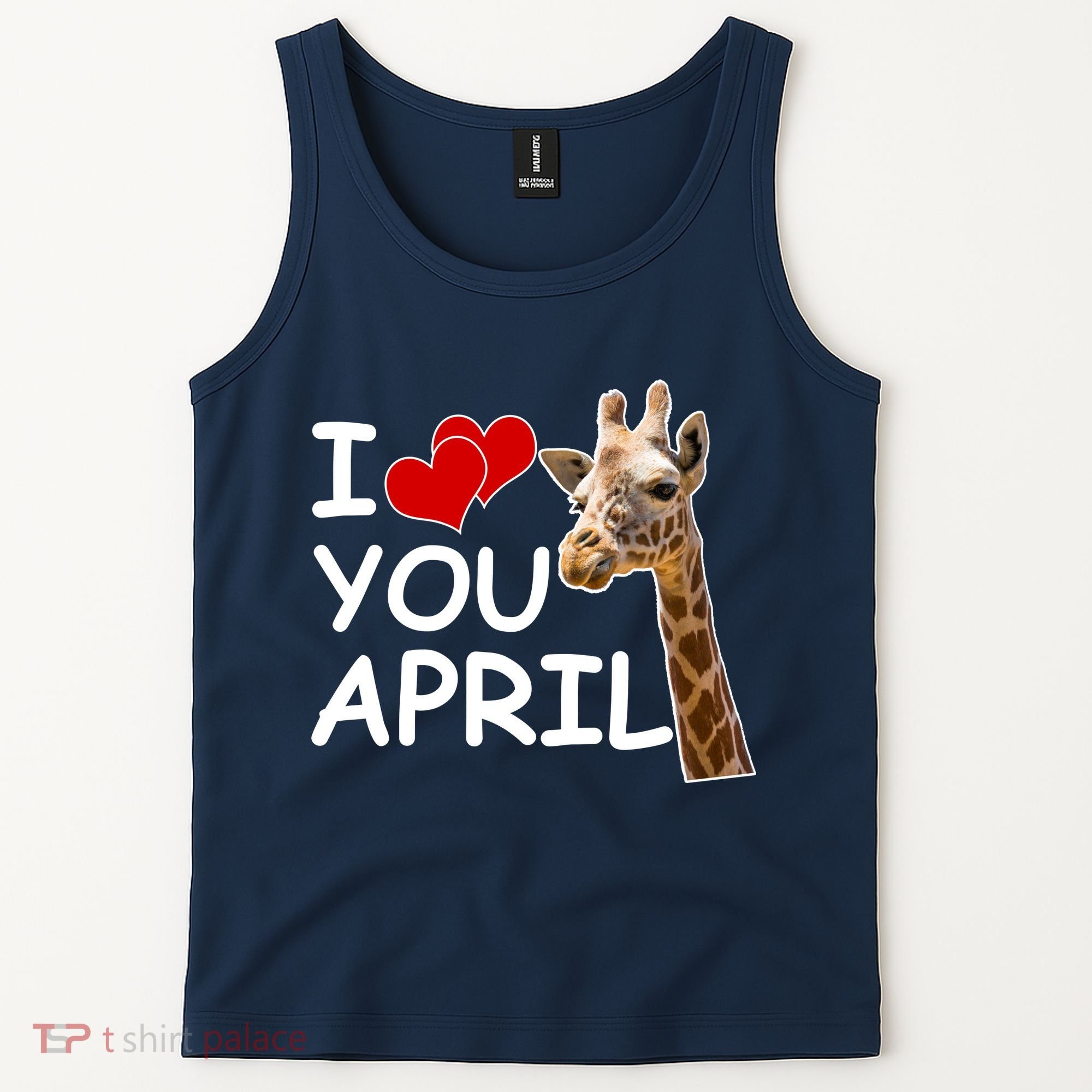 I Love You April The Giraffe Photo Tank Top