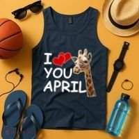 I Love You April The Giraffe Photo Tank Top thumb 4