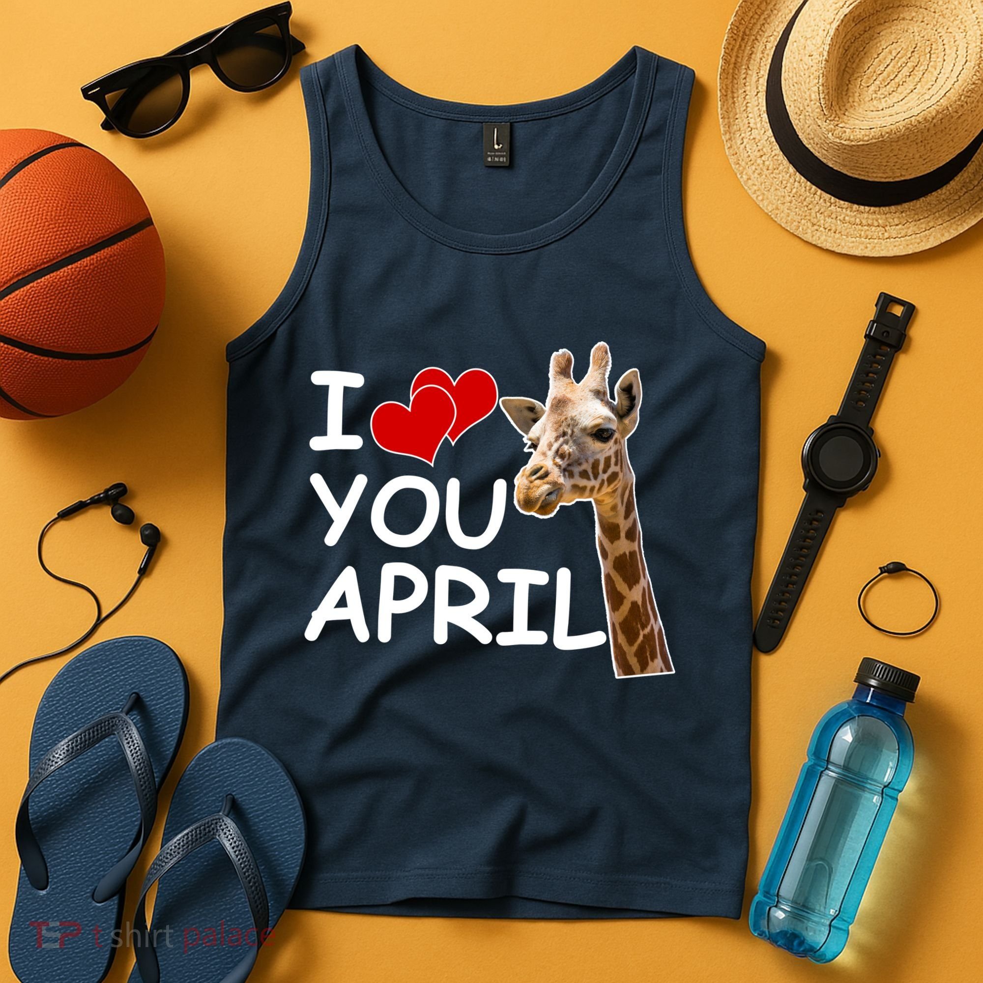 I Love You April The Giraffe Photo Tank Top
