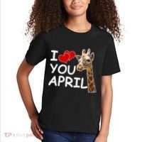 I Love You April The Giraffe Photo Kids T-Shirt thumb 2
