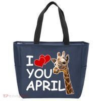 I Love You April The Giraffe Photo Tote Bag thumb 0