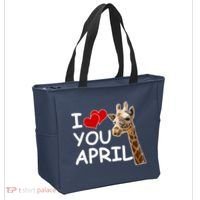 I Love You April The Giraffe Photo Tote Bag thumb 2