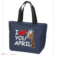 I Love You April The Giraffe Photo Tote Bag thumb 3
