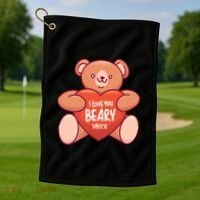 I Love You Beary Much Golf Towel thumb 1