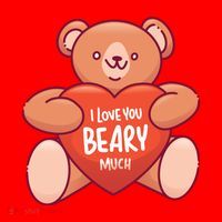 I Love You Beary Much Santa Hat thumb 1
