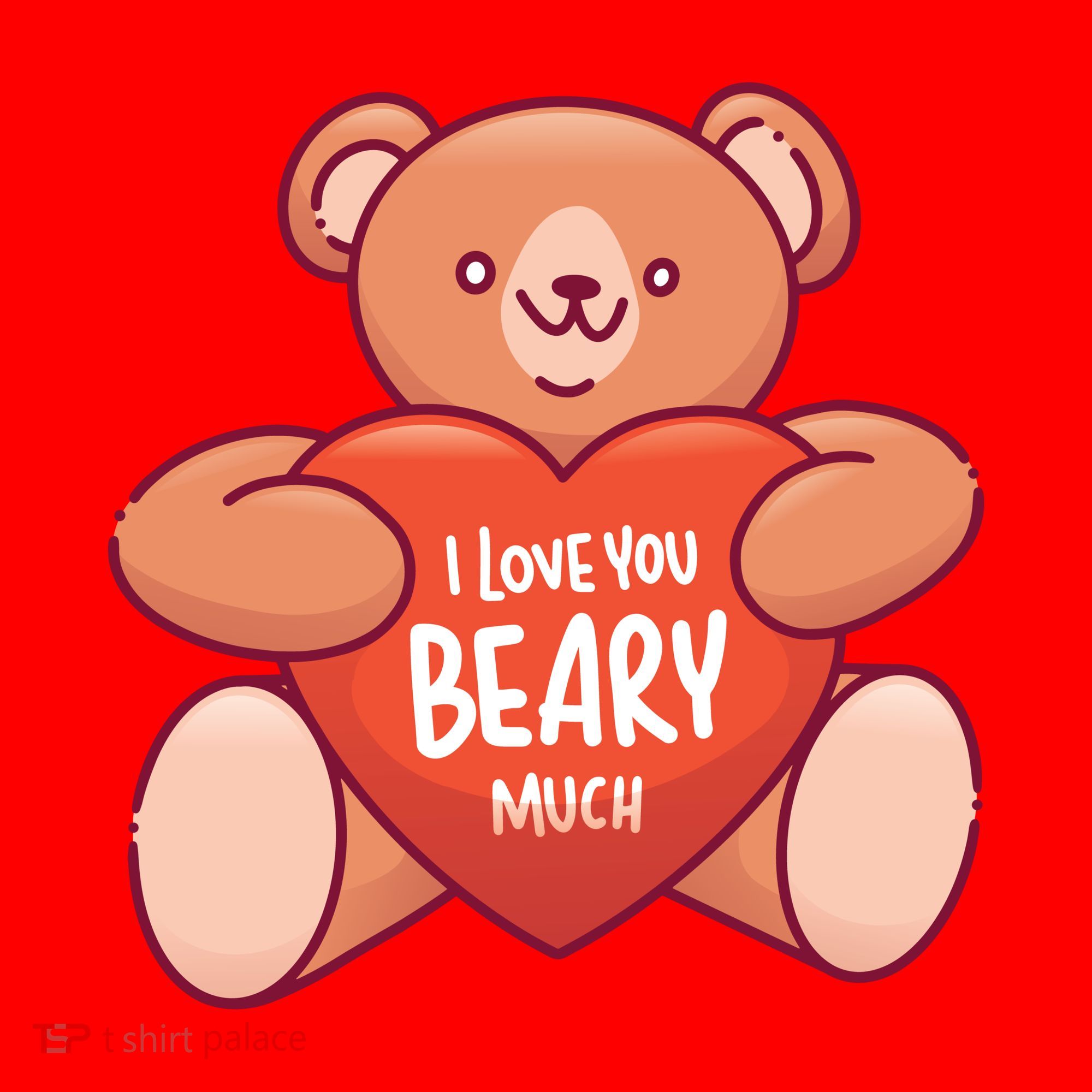 I Love You Beary Much Santa Hat