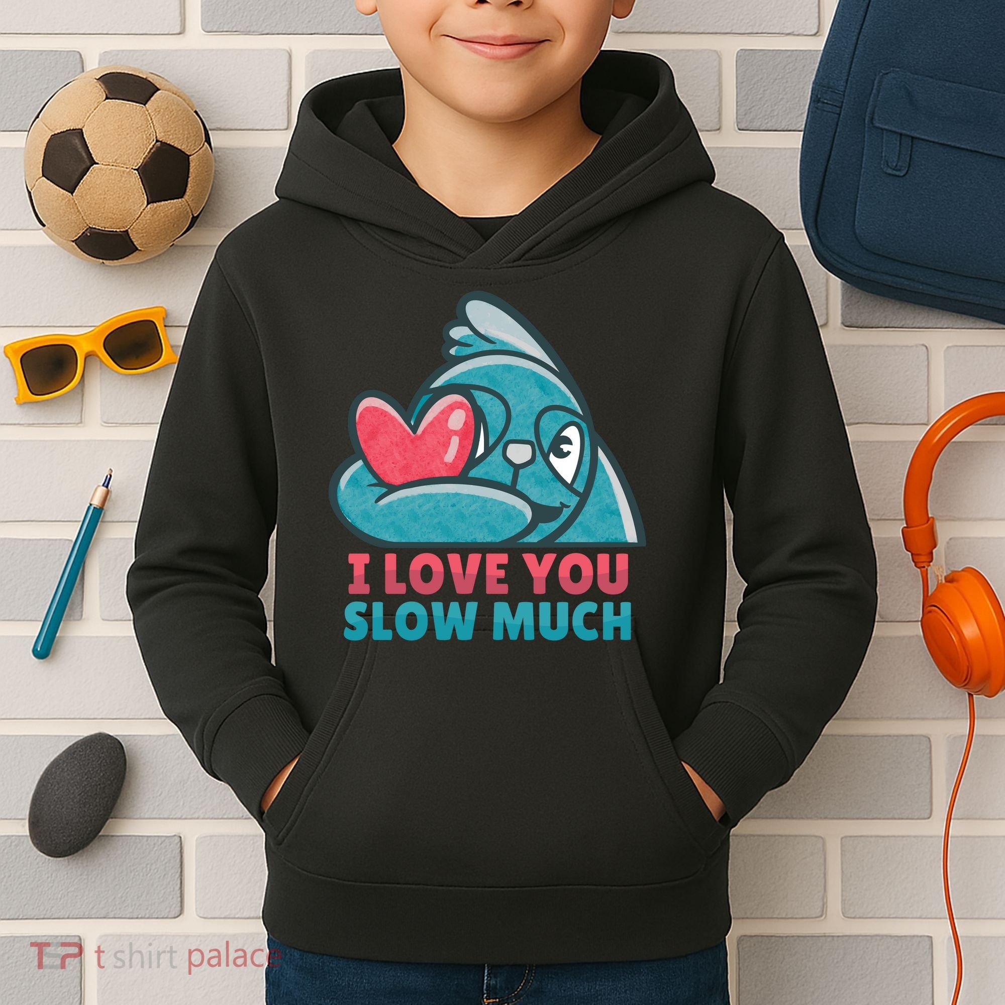 I Love You Slow Much Kids Hoodie