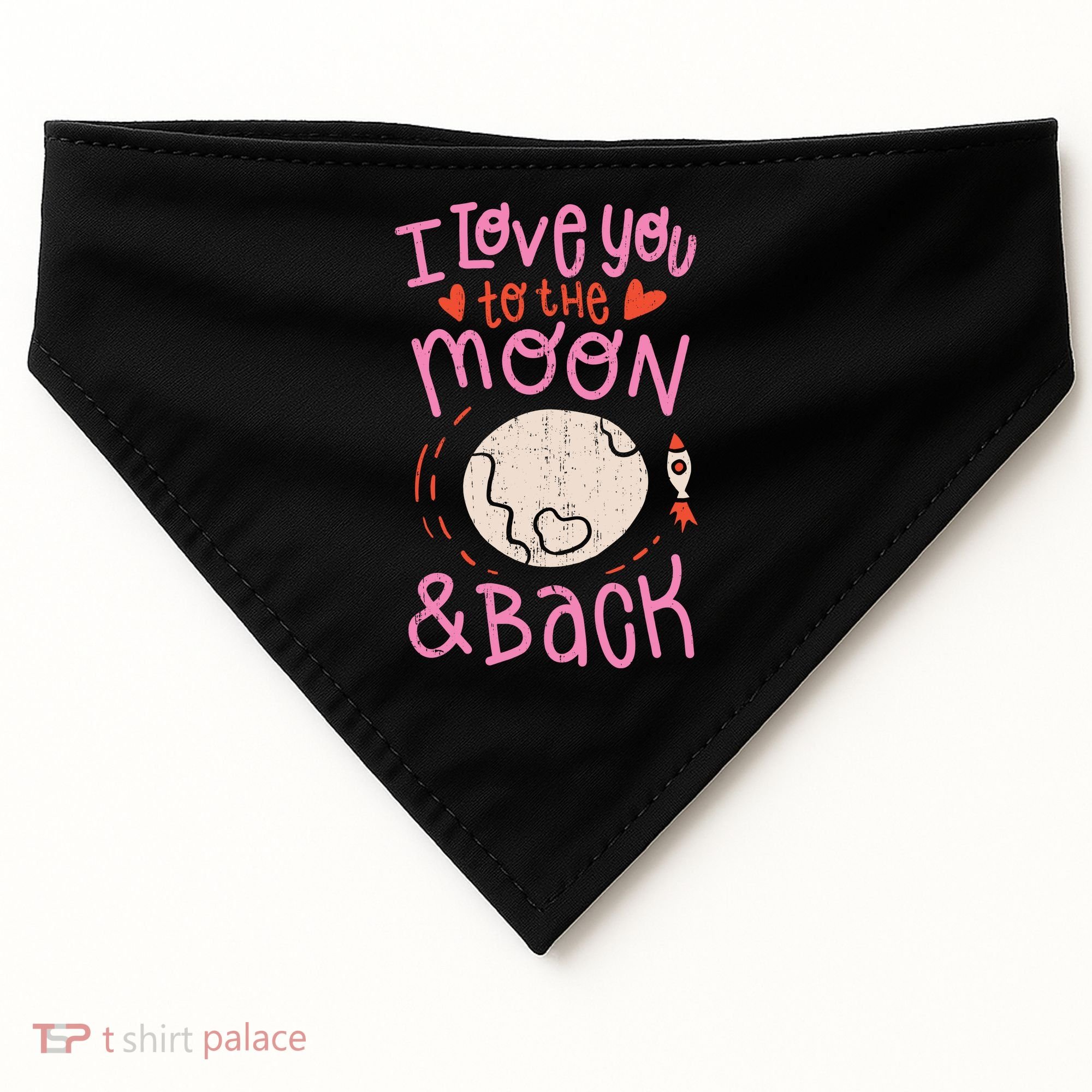 I Love You To The Moon And Back USA-Made Doggie Bandana
