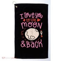 I Love You To The Moon And Back Golf Towel thumb 0