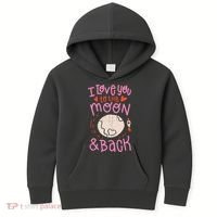 I Love You To The Moon And Back Kids Hoodie thumb 0