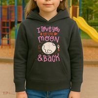 I Love You To The Moon And Back Kids Hoodie thumb 3