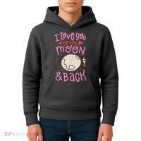 I Love You To The Moon And Back Kids Hoodie thumb 4