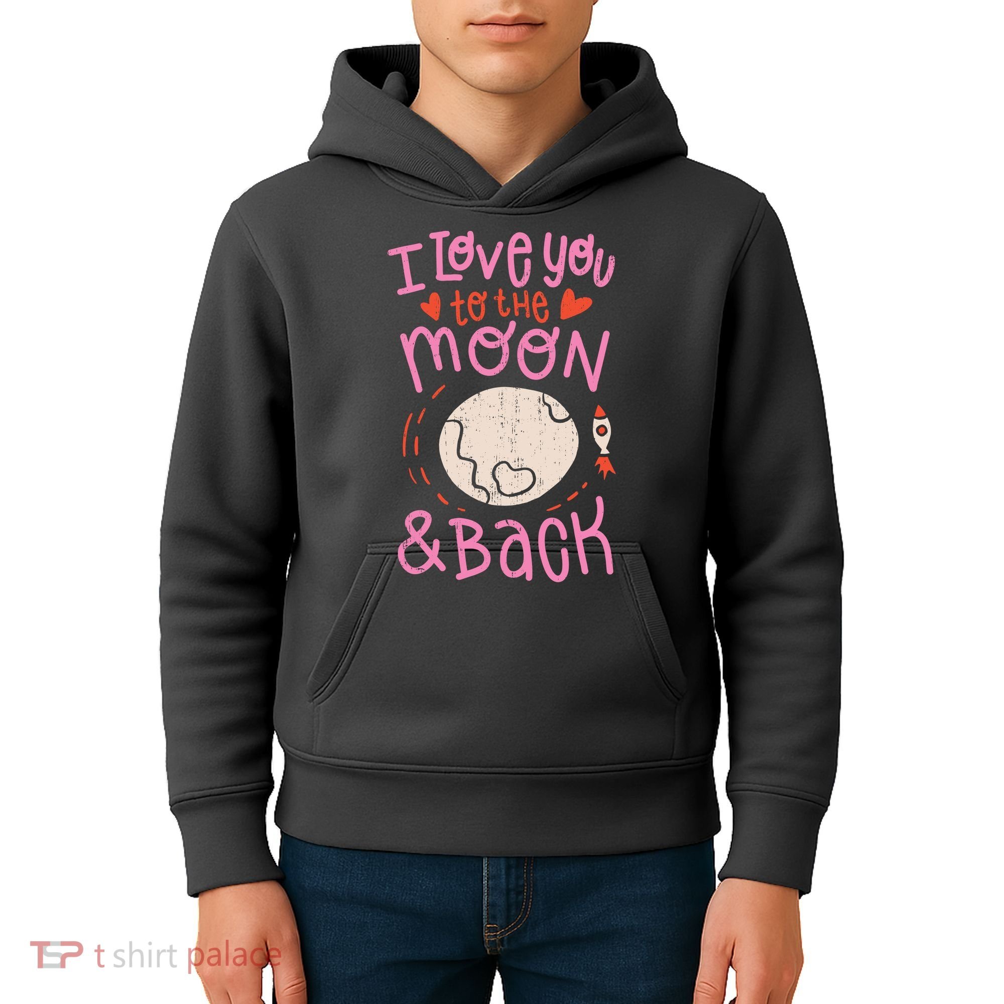 I Love You To The Moon And Back Kids Hoodie