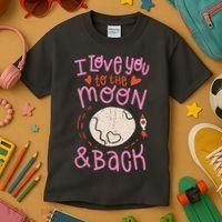 I Love You To The Moon And Back Kids T-Shirt thumb 3