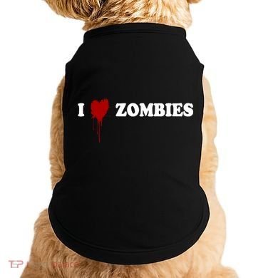 I Love Zombies Doggie Tank