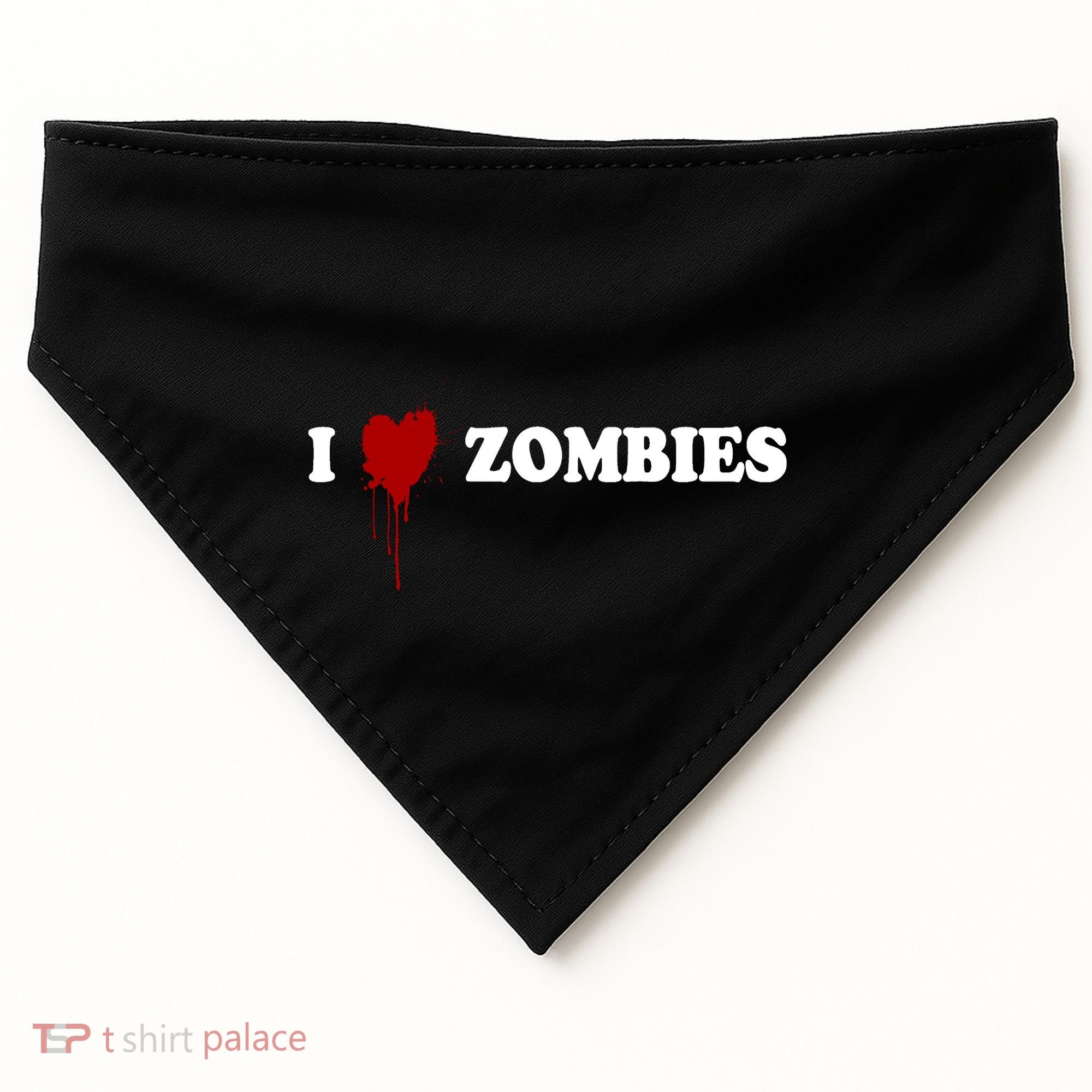 I Love Zombies USA-Made Doggie Bandana