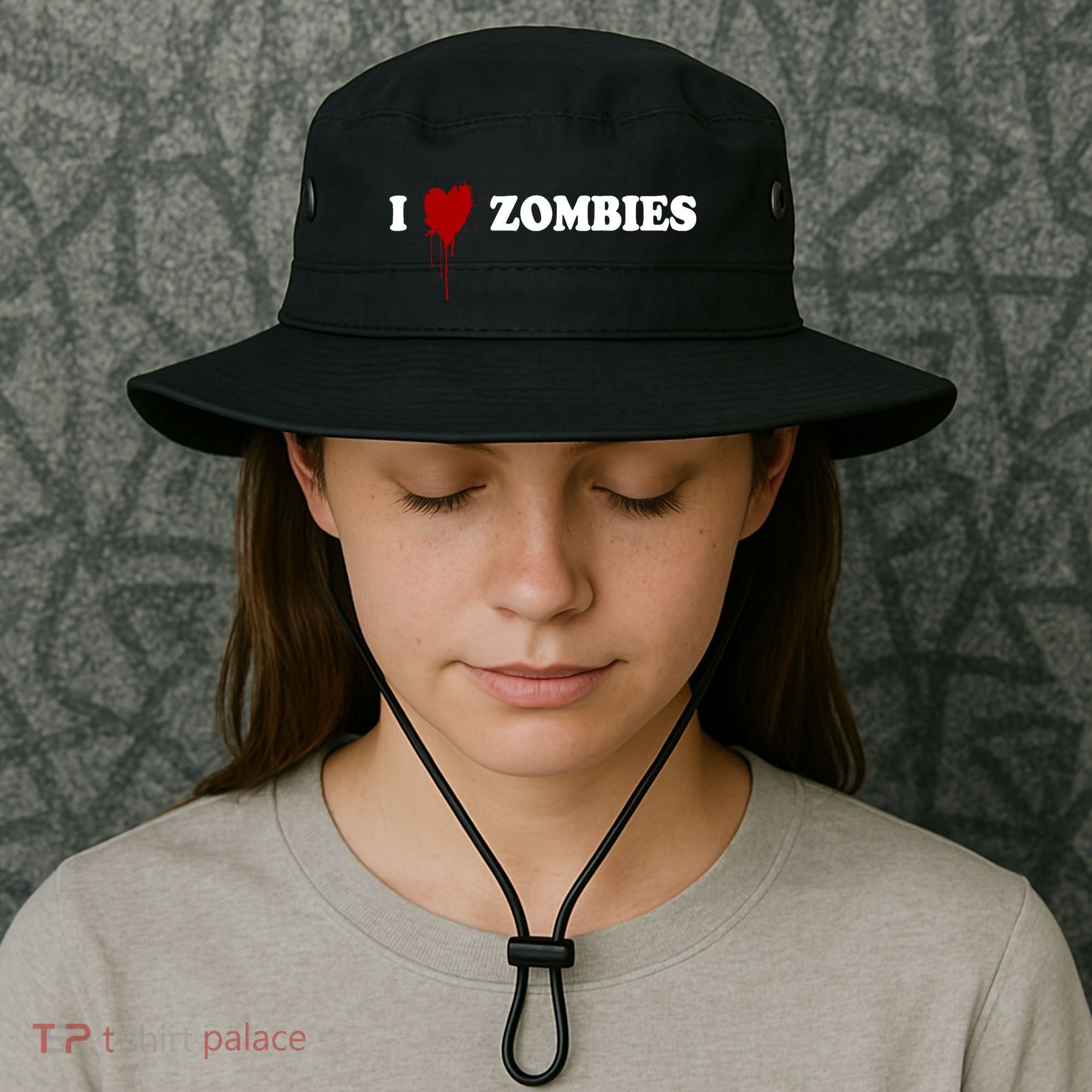 I Love Zombies Bucket Hat