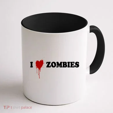 I Love Zombies Coffee Mug back