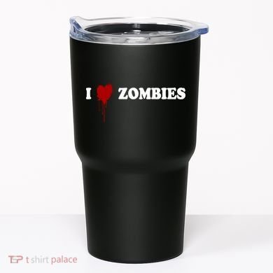 I Love Zombies Tumbler