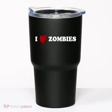 I Love Zombies Tumbler